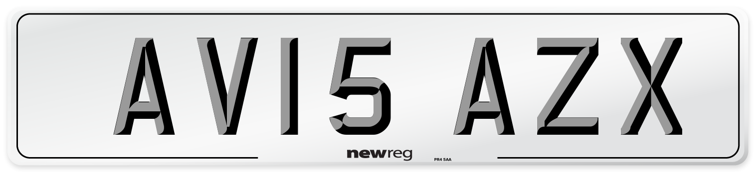 AV15 AZX Number Plate from New Reg